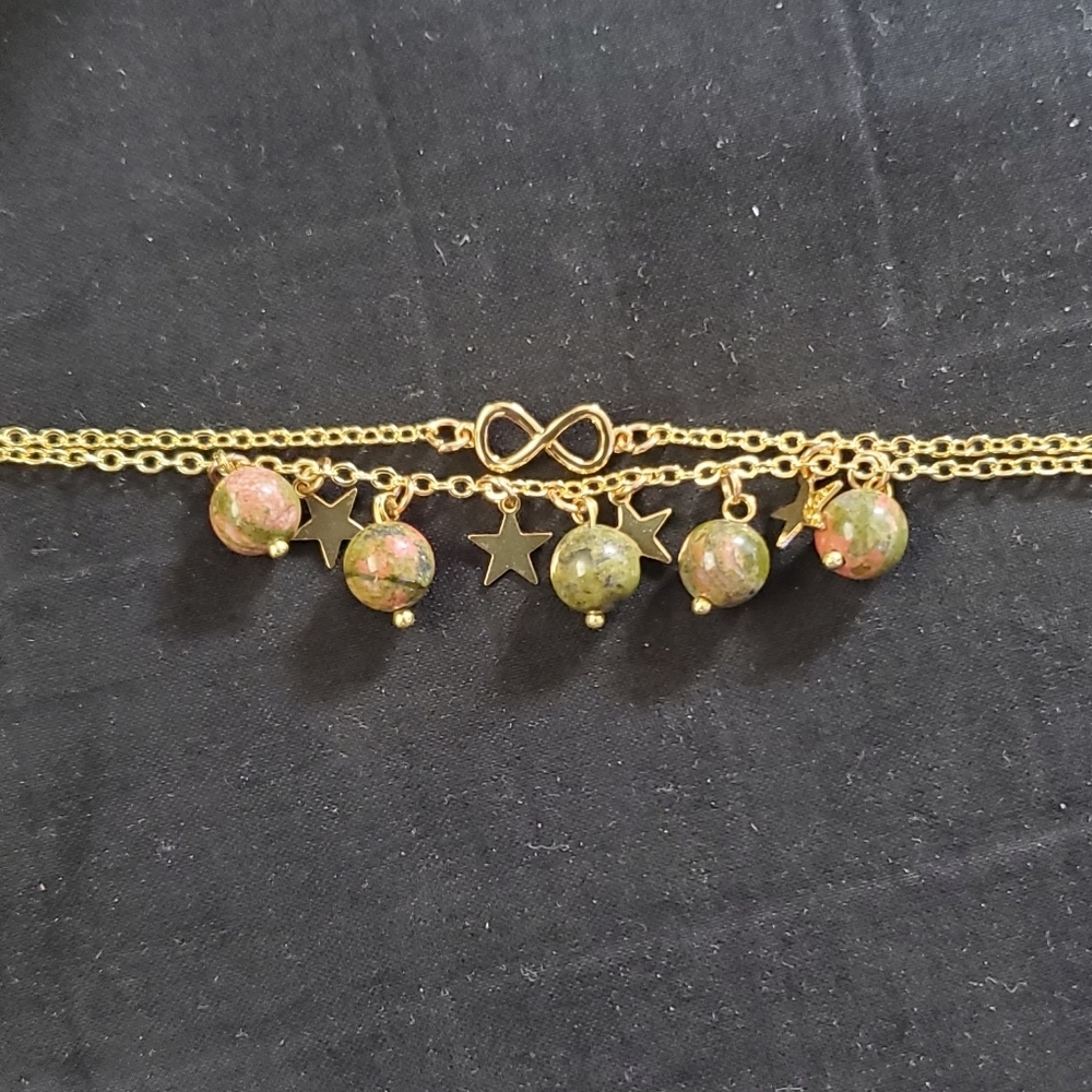 Unklite Double Strand Infinity Anklet 10.5 Inch - Picture 4 of 6